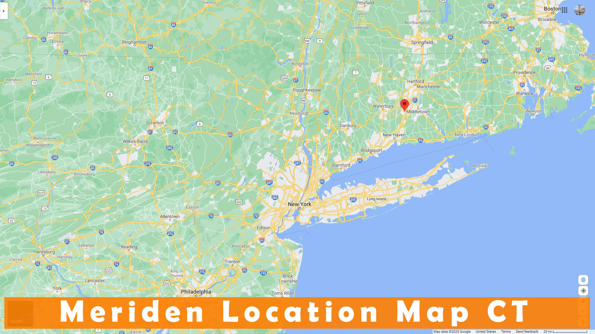 Meriden Emplacement Carte CT